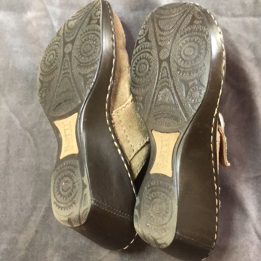 Born Tan suede leather clogs size:8 - Picture 7 of 7
